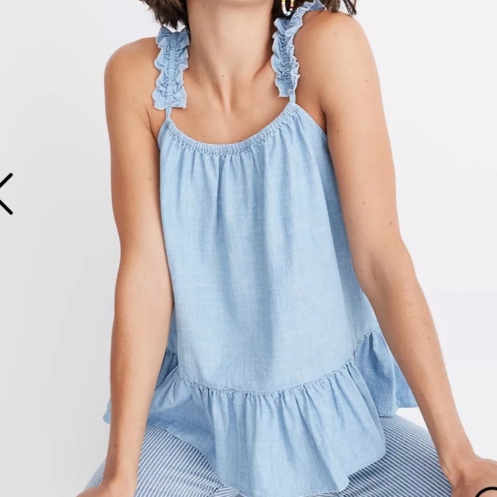 Madewell denim tank top size 8